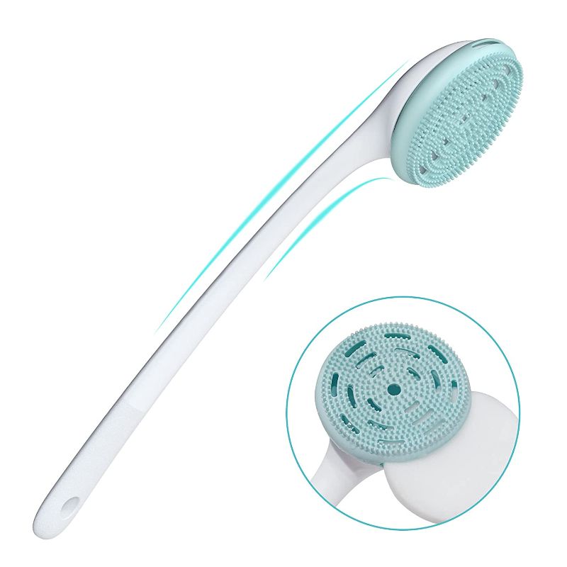 Photo 1 of Back Washer for Shower, Higher Hardness Back Scrubber for Cellulite and Lymphatic, Long Handle Body Brush, Back Scrub Brush for Men Women Sensitive and all Kinds of Skin(Green)
