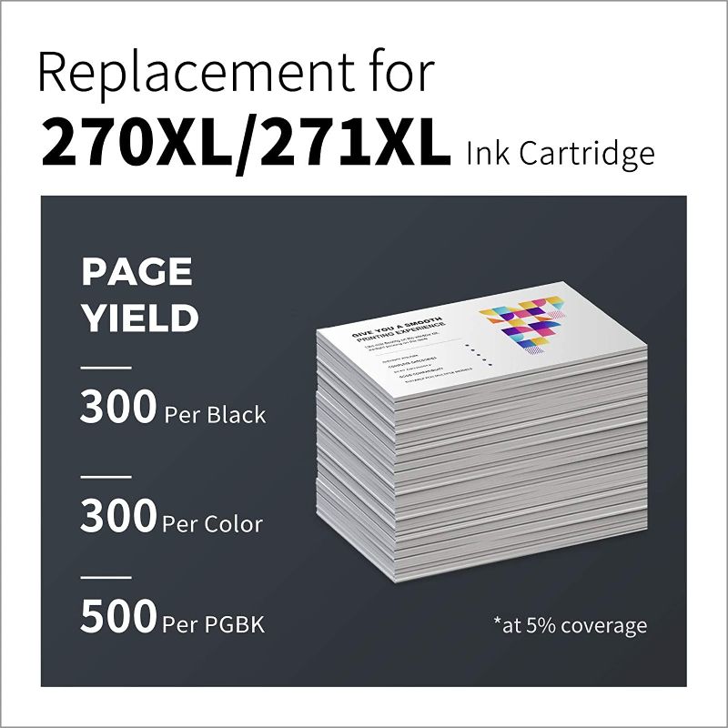 Photo 3 of LemeroUexpect Compatible Ink Cartridge Replacement for Canon PGI-270XL CLI-271XL for Pixma TS6020 MG7720 MG6820 TS5020 MG5720 MG6821 MG5722 Printer (4 PGBK, 4 Black, 4 Cyan, 4 Magenta, 4 Yellow)