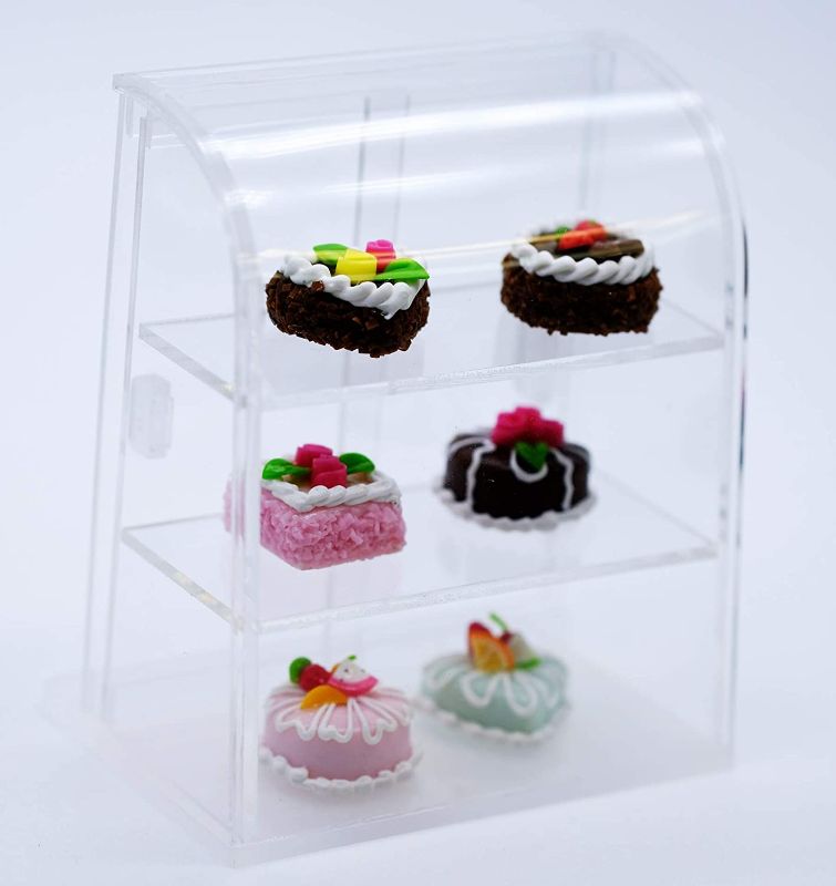 Photo 1 of Bakery Cake Display Cabinet Handcraft Dollhouse Miniatures Food Kitchen