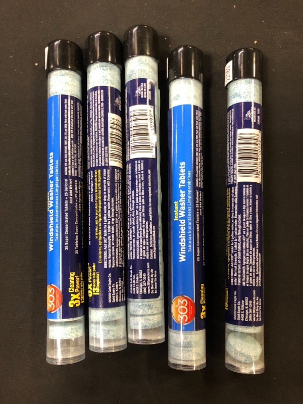 Photo 2 of 303 (230395) Products Automotive Instant Windshield Washer - 3x Cleaning Power - Super Concentrated Tablets - Just Add Water, 125 Tablets
