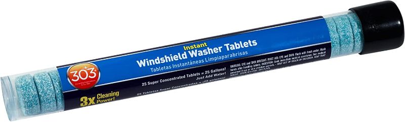 Photo 1 of 303 (230395) Products Automotive Instant Windshield Washer - 3x Cleaning Power - Super Concentrated Tablets - Just Add Water, 125 Tablets
