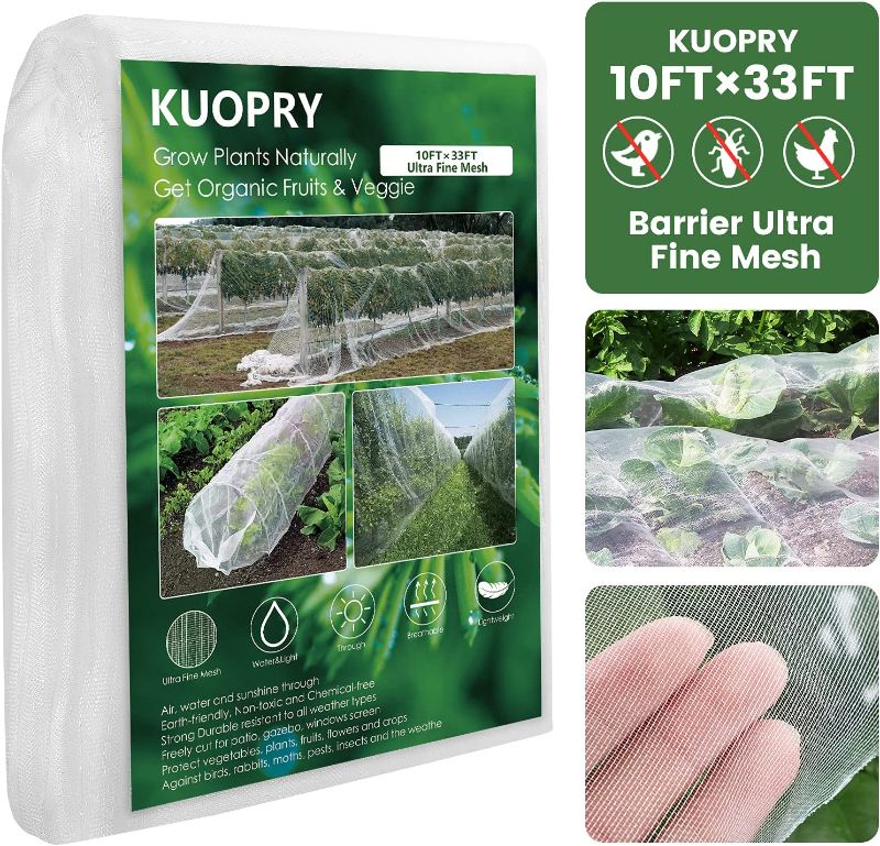 Photo 1 of  Mesh Kuopry 10x33 Ft Plant Covers Freeze Protection Anti Bird Netting Mesh