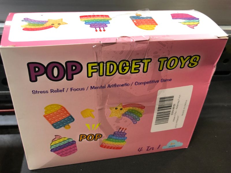 Photo 2 of  4 Pcs Pop Fidget Toys --damage box 