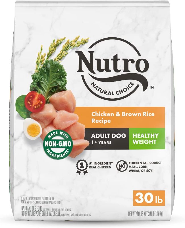Photo 1 of NUTRO NATURAL CHOICE Healthy Weight Adult Dry Dog Food, Chicken & Brown Rice Recipe Dog Kibble, 30 lb. Bag
BEST BY OCT 11 2022