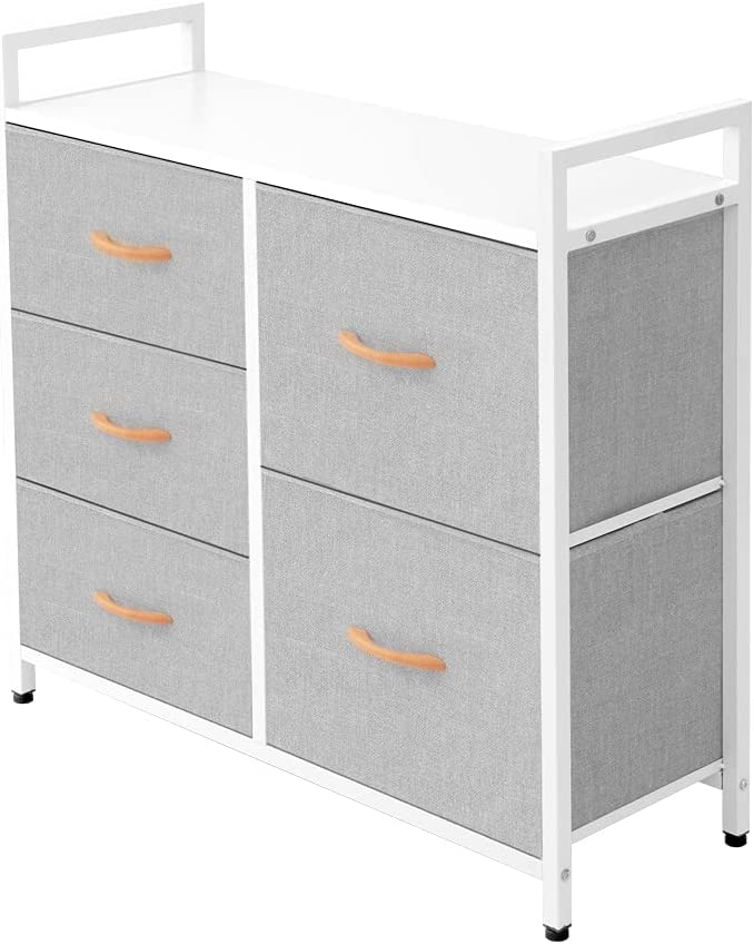 Photo 1 of AZL1 Life Concept Storage Dresser Furniture Unit - Large Standing Organizer Chest for Bedroom, Office, Living Room, and Closet - 5 Drawer Removable Fabric Bins - Light Grey
11.4"D x 32.6"W x 31.1"H
