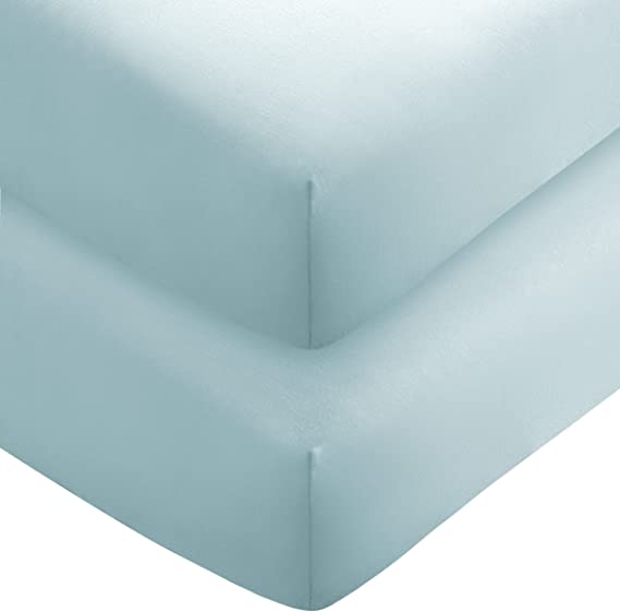 Photo 1 of Bare Home 2-Pack Fitted Bottom Sheets Twin XL - Premium 1800 Ultra-Soft Microfiber - Deep Pocket (Twin XL, Light Blue)