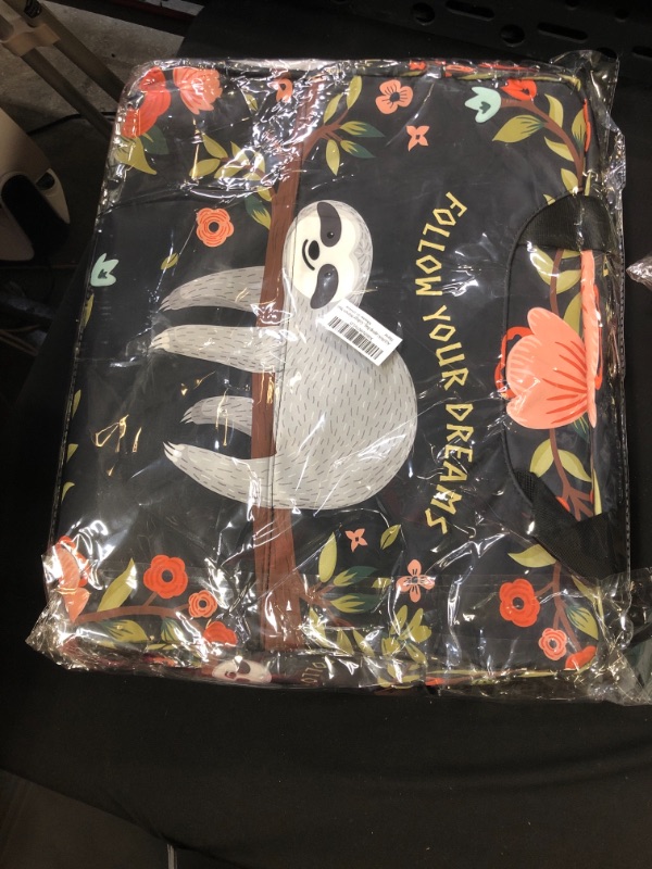 Photo 2 of Laptop Bag Case 13 14 15.6 inch Flower Sloth Briefcase Bag
