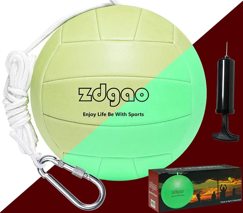 Photo 1 of YDDS Glow in The Dark Replacement Tether Ball with Carabiner, Ball Pump with Needle for Kids and Adults Backyard Game
