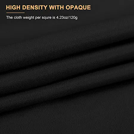 Photo 1 of 10 x 7 FT Black Backdrop Background for Photography, High Density Polyester Fabric Pure Black Photo Backdrop Curtain Screen Collapsible Seamless for Photoshoot Portraits Party Video Studio Film
