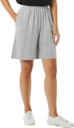 Photo 1 of AmeriMark Women’s Cotton Shorts - Elastic Waist Lightweight Casual Summer Shorts
(M)