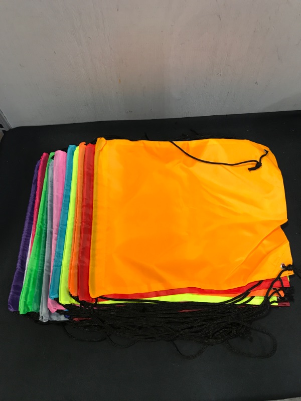Photo 2 of 20 Pieces Drawstring Backpack Bags Bulk Gym Cinch Bags Multi-Color String Bags Portable Cinch Tote Sacks Sport Storage Bag for School Travel Gym Yoga Outdoor Sports, 20 Colors
