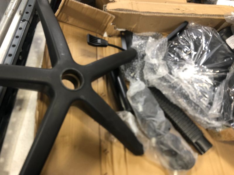 Photo 1 of YSSOA Office Ergonomic Mesh Computer Chair with Wheels & Arms, Black with Lumbar Support (MAJOR DAMAGES TO BOX)