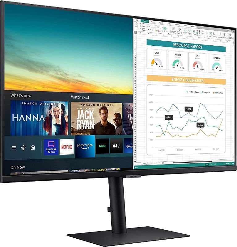 Photo 1 of SAMSUNG M5 Series 32-Inch FHD 1080p Smart Monitor & Streaming TV (Tuner-Free), Netflix, HBO, Prime Video, & More, Apple Airplay, Height Adjustable Stand, Built-in Speakers (LS32AM502HNXZA)
