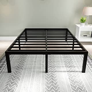 Photo 1 of Best Price Mattress 14 Inch Metal Platform Beds w/Heavy Duty Steel Slat Mattress Foundation (No Box Spring Needed), Black FULL SIZE (MAJOR DAMAGES TO PACKAGING)
