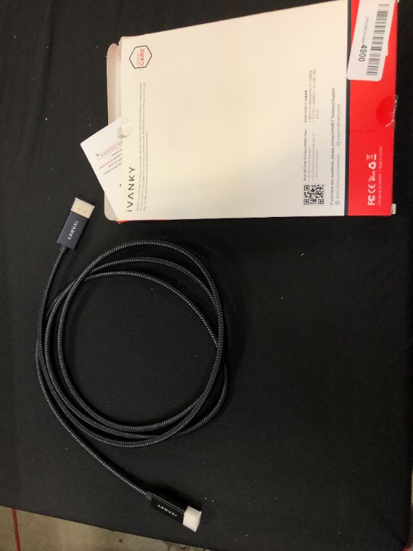 Photo 2 of 4K DisplayPort to HDMI Cable, iVANKY Uni-Directional 4K@30Hz DP to HDMI Cable, Display Port to HDMI with Gold-Plated Braided, Display to HDMI for HDTV, Monitor, AMD, NVIDIA, Lenovo, HP, etc - 6.6ft
