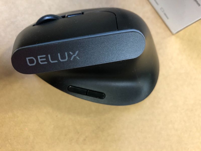 Photo 2 of DELUX Wireless Ergonomic Mouse, Silent Small Vertical Mouse with BT