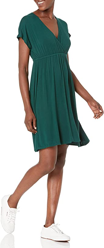 Photo 1 of Amazon Essentials Women's Surplice Dress (SMALL