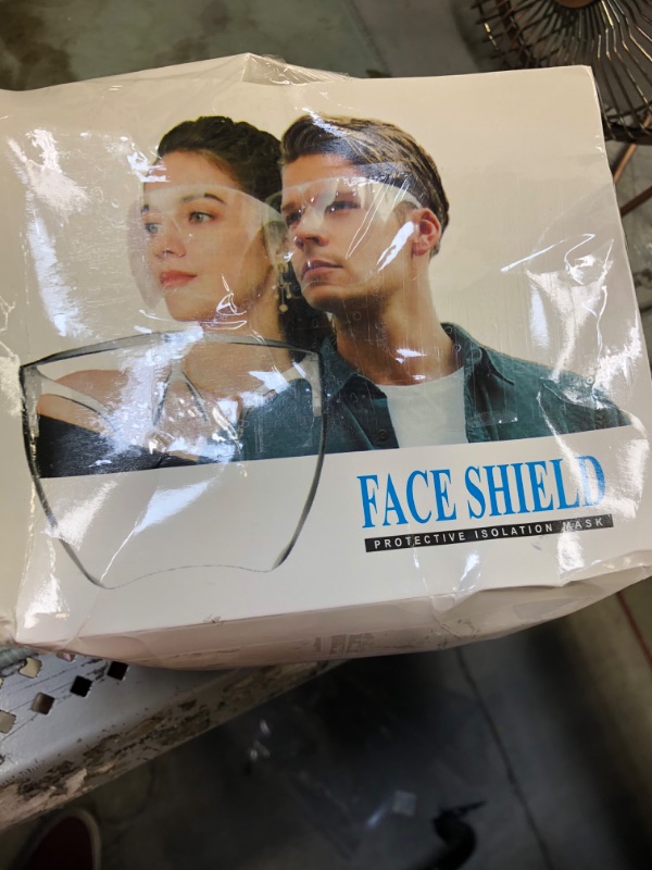 Photo 3 of ?2PACK?New Face Shields Transparent Goggle Sunglasses Full Cover | Anti Fog Clear Plastic Face for Adults | See Through Mouth and Nose Facial Clear Face |Clear Face_ |Cover Glasses | Crystal Clarity | Transparent | Breathable | Comfortable | Reusable | Vi