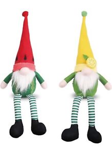 Photo 1 of 2 Packs Summer Watermelon Lemon Gnomes Home Decorations - Red Plush W/ Legs
