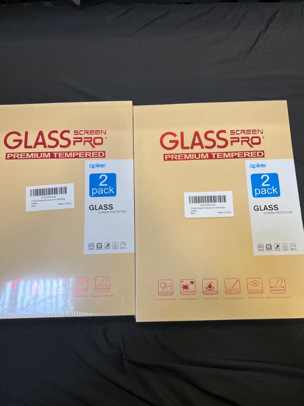 Photo 2 of [2-Pack] apiker for Samsung Galaxy Tab A7 Screen Protector 10.4 Inch (SM-T500/T505/T507), Tempered Glass/Bubble Free/High Definition, 2 Count 
