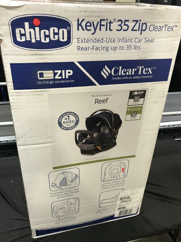 Photo 2 of Chicco KeyFit 35 Zip Cleartex Infant Car Seat - Reef