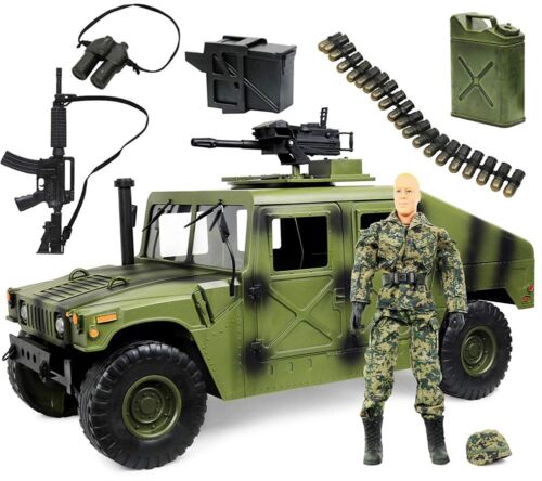 Photo 1 of Click N' Play Military Jumbo 12" Long Humvee Vehicle Action Figure Play Set