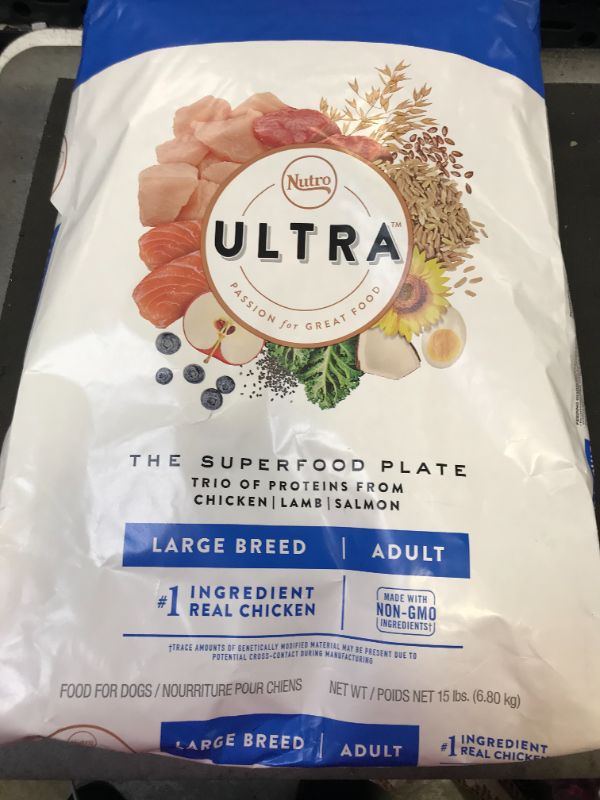 Photo 2 of Nutro Ultra Large Breed Adult Dry Dog Food, 15-lb bag --- exp 10/22