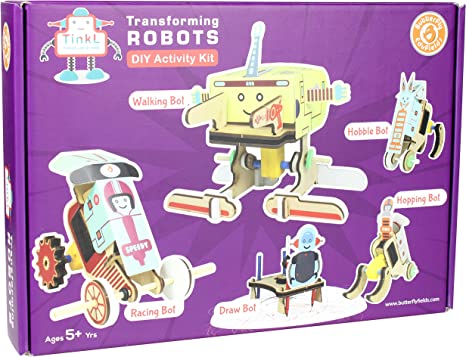 Photo 1 of ButterflyEduFields 5in1 Robot Toys for Kids | Robot Building kit for Boys Girls 8 9 10 12 Years | DIY STEM Projects Engineering kit