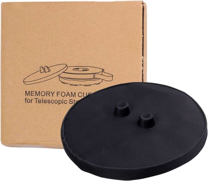 Photo 1 of YUETNT WOD Memory Foam Telescoping Stool Cushion (Pure Black)
