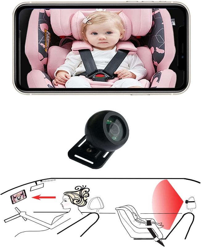 Photo 1 of Baby Car Camera, Casoda 2022 Latest Wireless Car Camera for Baby, Crystal Clear View Infant in Rear Facing Back Seat, Support Photo Video, Perfect Night Vision, Easy to Watch Baby's Every Move
