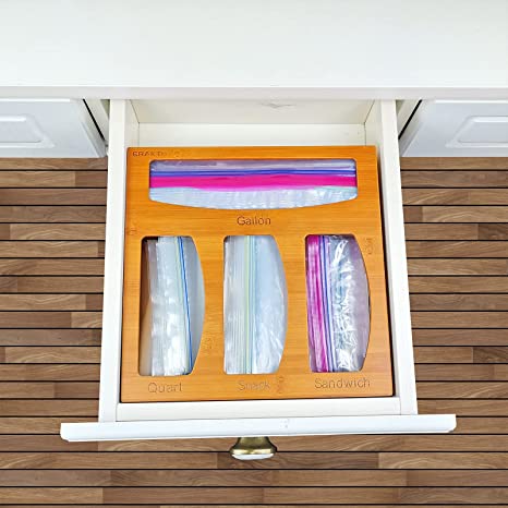 Photo 1 of  4 PART Ziplock bag organizer for drawer
