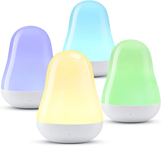 Photo 1 of Luposwiten Night Light for Kids with Touch Sensor Control and Color Changing Mode | Night Lights for Kids Room with 1 Hour Timer Up to 80H, White (1pc)
