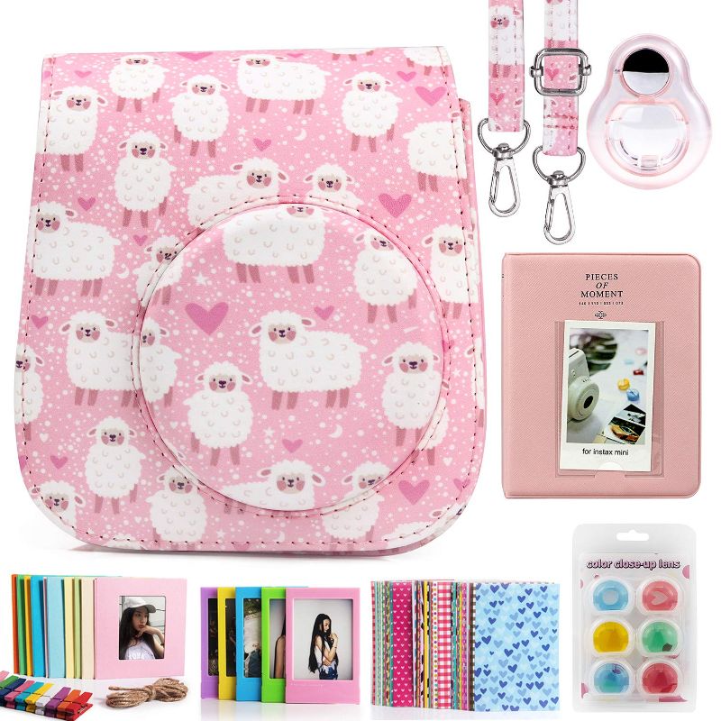 Photo 1 of CAIUL Compatible Mini 11 Camera Case Bundle with Album, Filters and Other Accessories for Fujifilm Instax Mini 11 (Pink Sheep, 7 Items)
