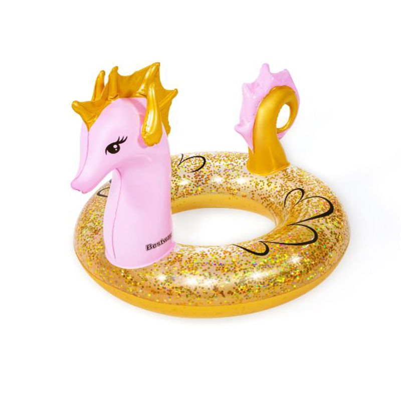 Photo 1 of Glitter Seahorse Swimming Ring 115×104 cm From Bestway Gold – 26-36305
