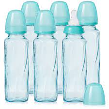 Photo 1 of Evenflo 6-8 Oz Classic Glass Nurser Bottles GREEN