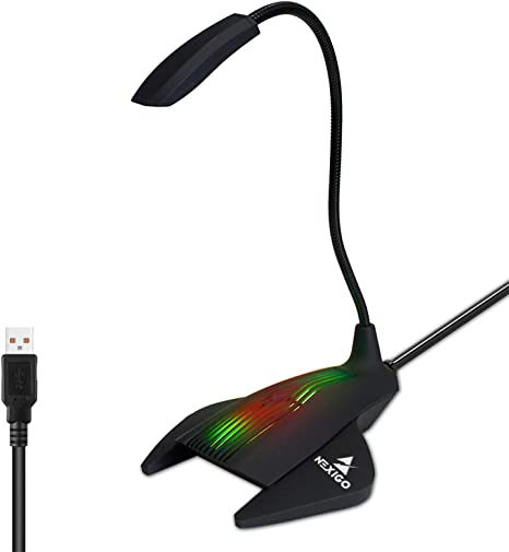 Photo 1 of NexiGo USB Computer Microphone, Desktop Microphone with Adjustable Gooseneck and LED Indicator, Compatible with Windows/Mac/Laptop/Desktop, Ideal for YouTube, Skype, Zoom, Gaming Streaming