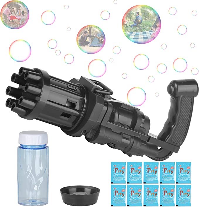 Photo 1 of Bubble Machine for Toddlers,2021 Cool Automatic Bubble Maker Novelty Bubble Outdoor Toys for Kids,Black