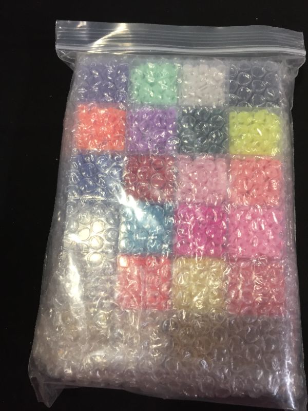 Photo 3 of 4800pcs+ Clay Beads for Bracelets Making,18 Colors 6mm Flat Round Clay Beads with Pendant Charms Kit and Elastic Strings Making Kit