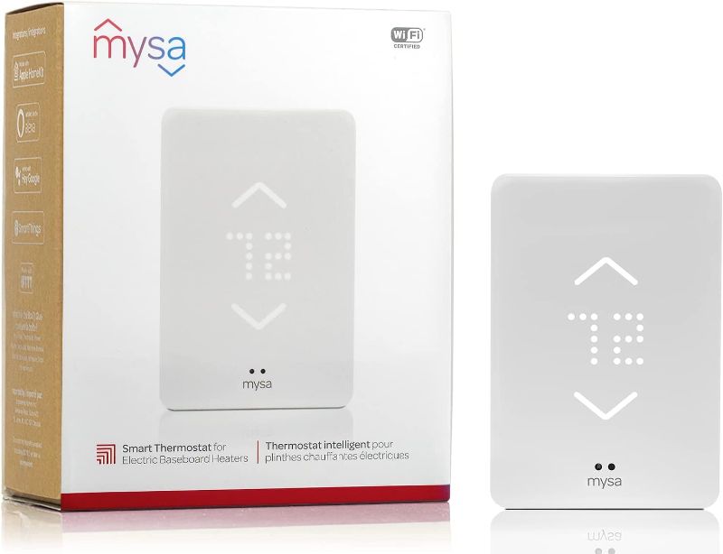 Photo 1 of Mysa Smart Thermostat for Electric Baseboard Heaters and in-Wall Heaters V2 | Connects with Smart Devices, Control Remotely, Pairs with WiFi or NFC, Easy Connection & Setup, Energy Saving
