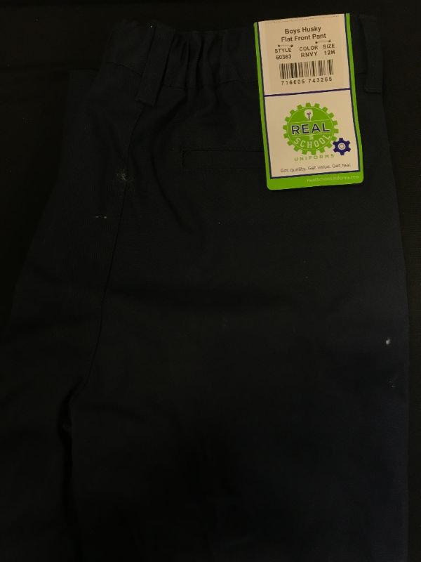 Photo 2 of Classroom School Uniforms Boys Husky Flat Front Pant - Size 12H 