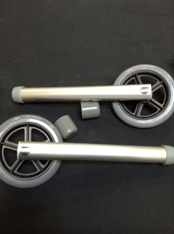 Photo 2 of 5" Universal Wheels Replacement Kit for Walker w/Glide Tips 1/Pr by Healthline Trading