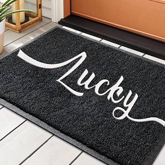 Photo 1 of Aelenmu Front Door Mat, Durable Low Profile Welcome Mat Indoor, Doormat Trap Dirt and Dust Door mats Outdoor, Heavy Duty Outdoor Mat for Yard, Garage, High Traffic Areas 30"x17.5"