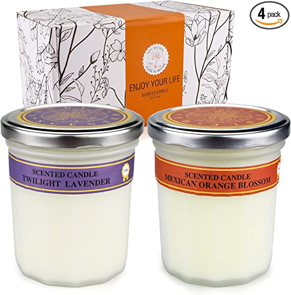 Photo 1 of Aromatherapy Jar Candles Valentines Day Gifts Set for Women, Scented Candles Premium Long Lasting Subtle Scent Soy , 2 pack ,each 7.4 oz