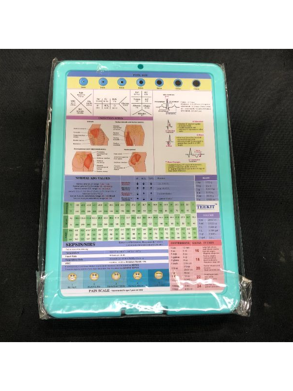 Photo 3 of Nursing Clipboard with Storage and Medical Cheat Sheet Best for Nurses, Doctors, Medical Students in Medical School or Hospital (Mint)