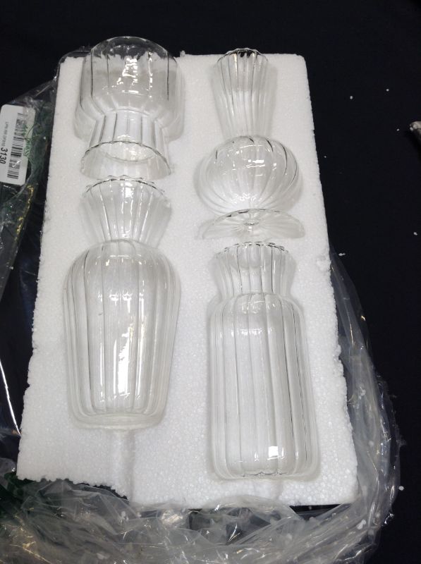 Photo 2 of 8Pcs/ Set Small Vase Different Geometric Stripe Shape