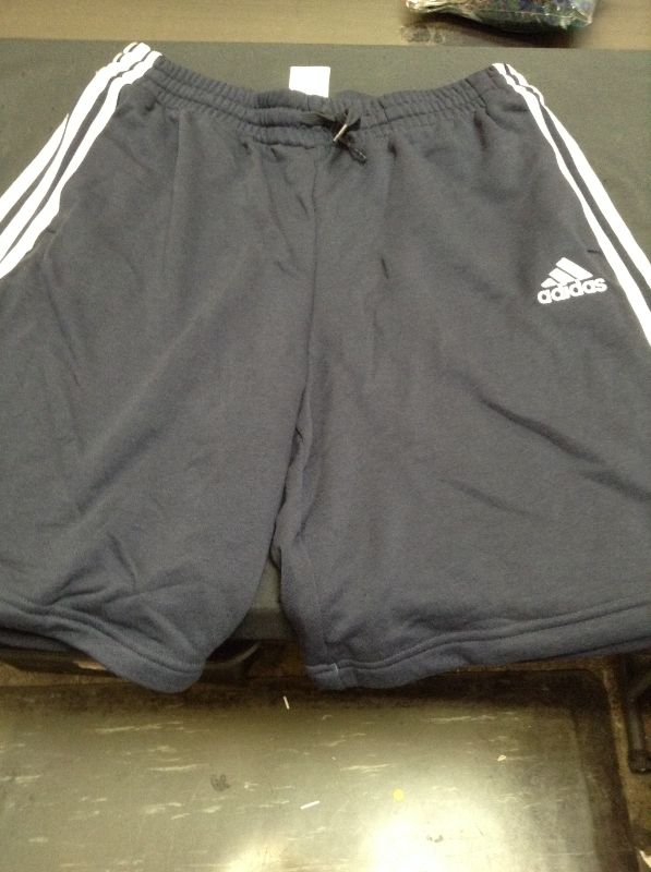 Photo 2 of adidas Men's Essentials French Terry 3-Stripes Shorts SIZE L 