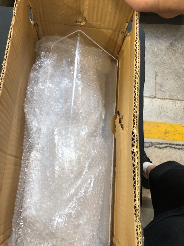 Photo 1 of 6 Pack Floating Shelves,15" Acrylic Shelves Floating Bookshelf,Funko Pop Display Shelf, Invisible Picture Ledge Wall Mounted Shelves,Clear Shelves by Sooyee
