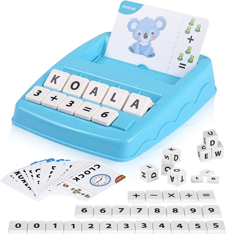 Photo 1 of Educational Game -2in1, Matching Letters and Arithmetic, Reading & Spelling, Word & Objects & Color, Number & Arithmetical Operation, Learning Toy for Preschool Kindergarten, Girls Boys Age 3 Up
