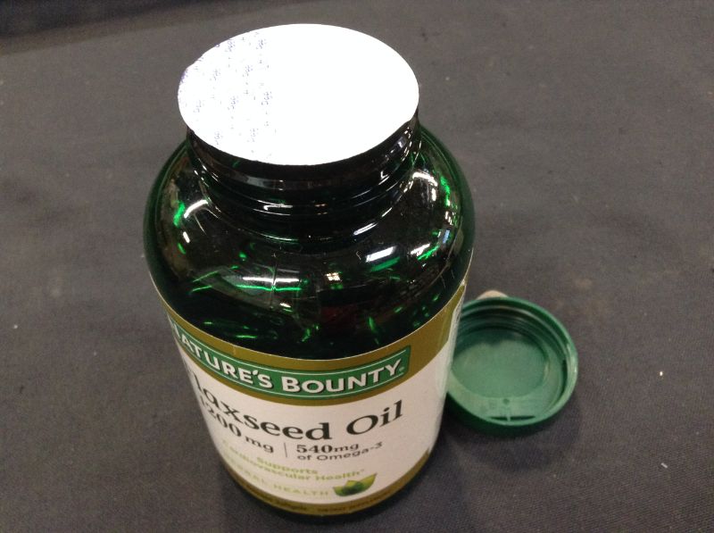 Photo 2 of Flaxseed Oil 1200 mg Dietary Supplement Softgels--Exp date 04-2025---factory sealed