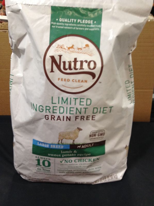 Photo 2 of Nutro Limited Ingredient Diet Adult Large Breed Dog Food Lamb & Sweet Potato 22 lbs Best by 09-2022